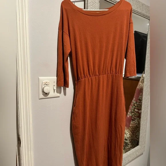 strapless open back dress Blissful Satin Maxi Dress Orange main image 0